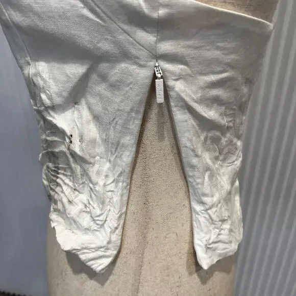 ARITZIA Women's Wilfred Whisper Linen Halter Top Size S In White - Picture 8 of 15